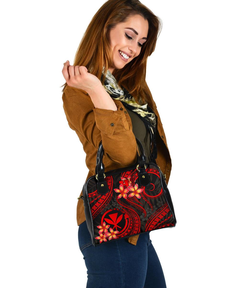 Polynesian Hawaii Shoulder Handbag - Red Plumeria - Polynesian Pride