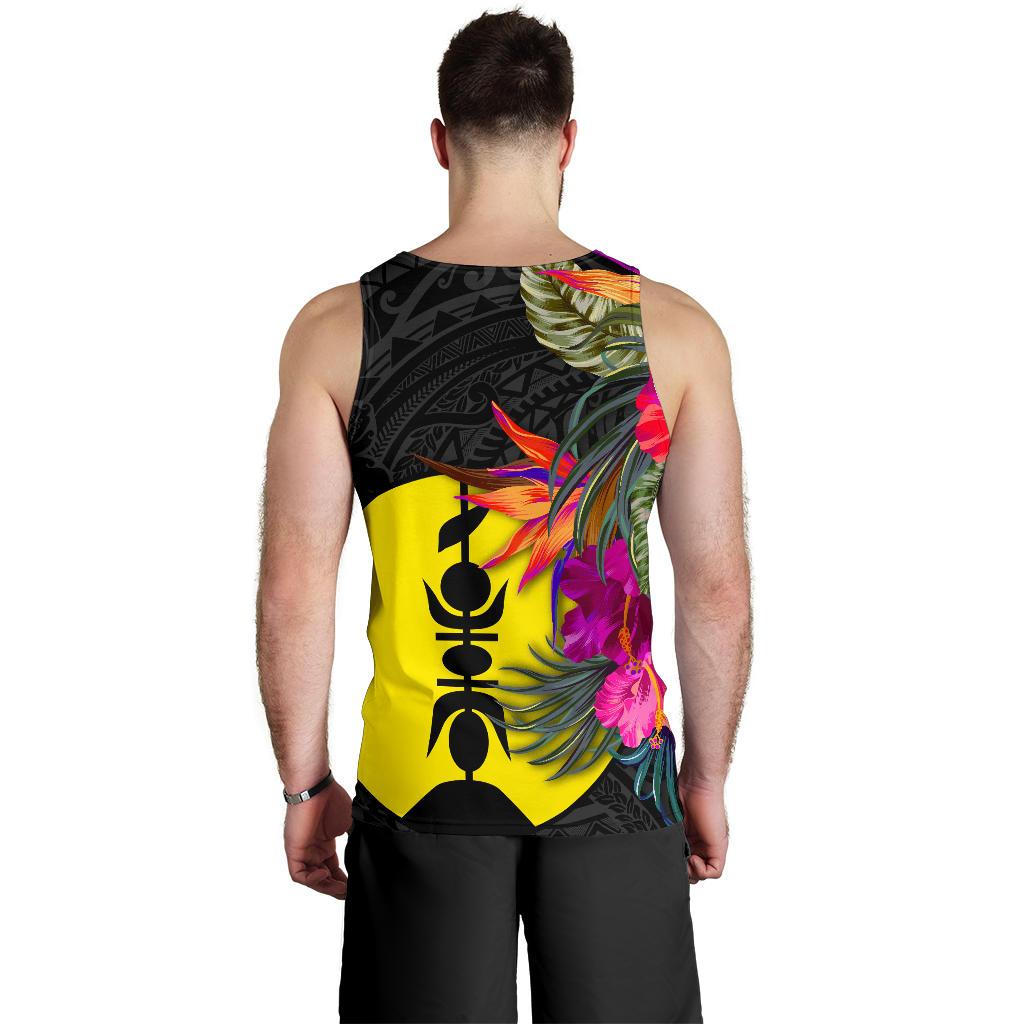 New Caledonia Men's Tank Top - Polynesian Hibiscus Pattern - Polynesian Pride