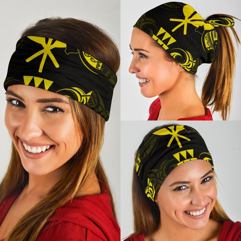 Hawaii Kanaka Kakau Polynesia Bandana 3 - Pack - Yellow - Polynesian Pride