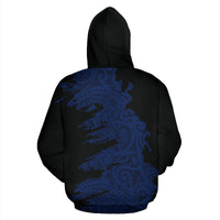 Hoodie Polynesian Tattoo Blue - Polynesian Pride