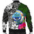 Federated States of Micronesia Men Bomber Jacket - Turtle Plumeria Banana Leaf - Polynesian Pride