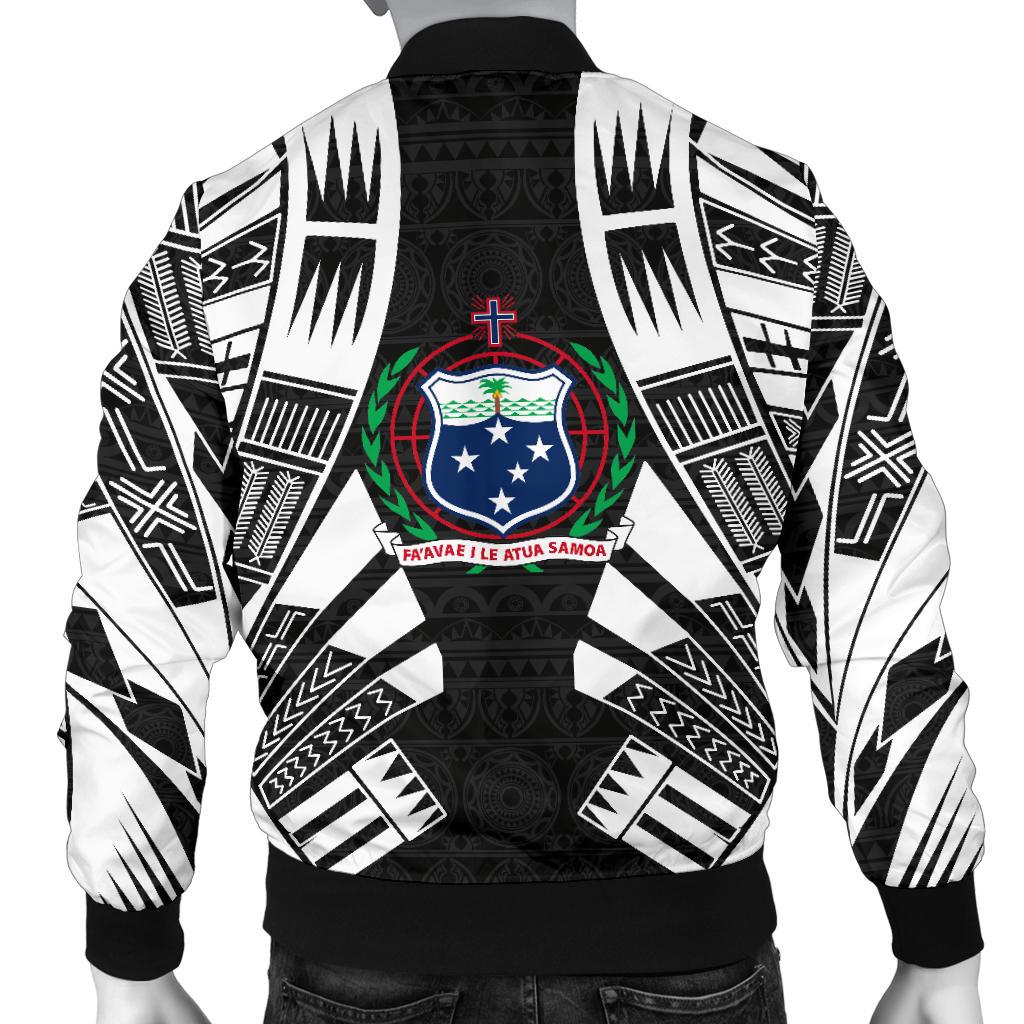 Samoa Men Bomber Jackets - Polynesian Tattoo Black - Polynesian Pride