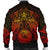 American Samoa Polynesian Bomber Jacket (Men) - Red Turtle Manta Ray - Polynesian Pride