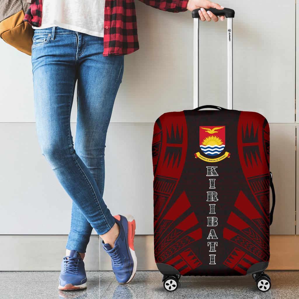 Kiribati Luggage Cover - Polynesian Tattoo Red - Polynesian Pride