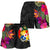 Tonga All Over Print Women's Shorts - Polynesian Hibiscus Pattern Women Black - Polynesian Pride