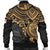 American Samoa Polynesian Bomber Jacket (Men) - Gold Turtle - Polynesian Pride