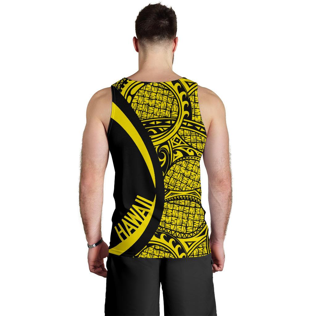 Hawaii Yellow Polynesian Men's Tank Top - Circle Style - Polynesian Pride