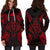 Kosrae Polynesian Hoodie Dress Map Red - Polynesian Pride