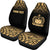 Samoa Custom Personalised Car Seat Covers - Samoa Coat Of Arms Polynesian Tattoo Fog Gold - Polynesian Pride