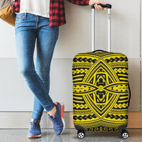 Polynesian Seamless Yellow Luggage Covers Yellow - Polynesian Pride