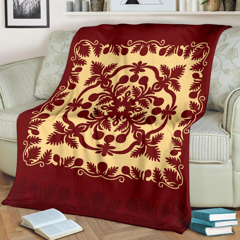 Hawaiian Quilt Royal Premium Blanket - Polynesian Pride