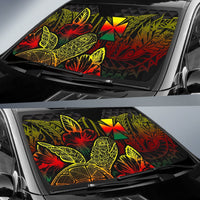 Wallis And Futuna Auto Sun Shades - Turtle Hibiscus Reggae - Polynesian Pride