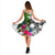 Marshall Islands Midi Dress White - Turtle Plumeria Banana Leaf - Polynesian Pride