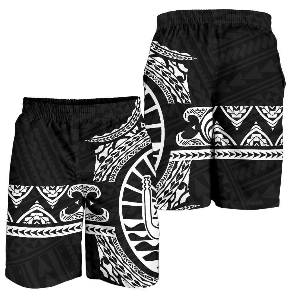 Tahiti Polynesian All Over Print Men's Short - Black Version - Polynesian Pride