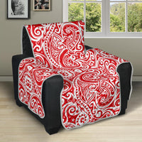 Tonga Chair Sofa Protector - Red Color Patterns - Polynesian Pride