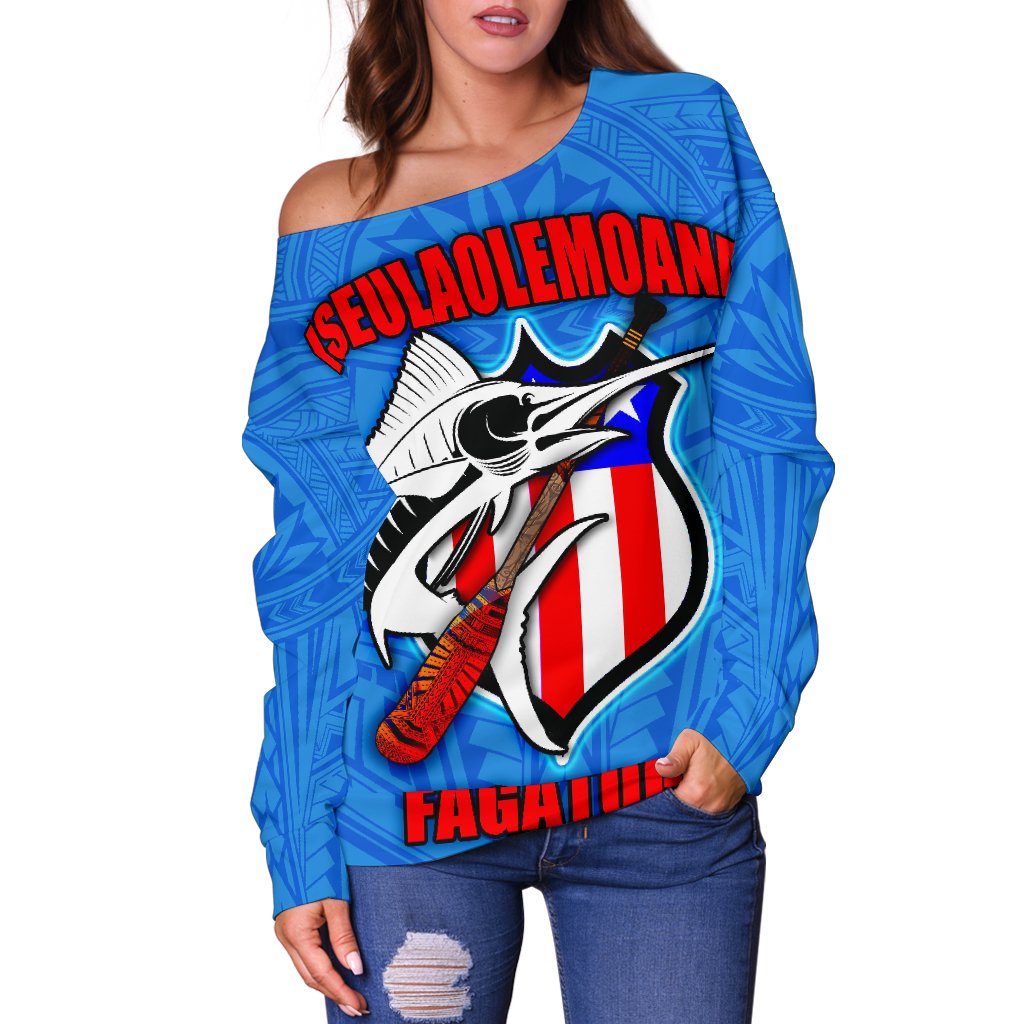 American Samoa Polynesian Shoulder Sweater - Iseulaolemoana Fagatogo - Polynesian Pride