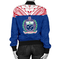 Samoa Women's Bomber Jacket - Polynesian Design - Polynesian Pride