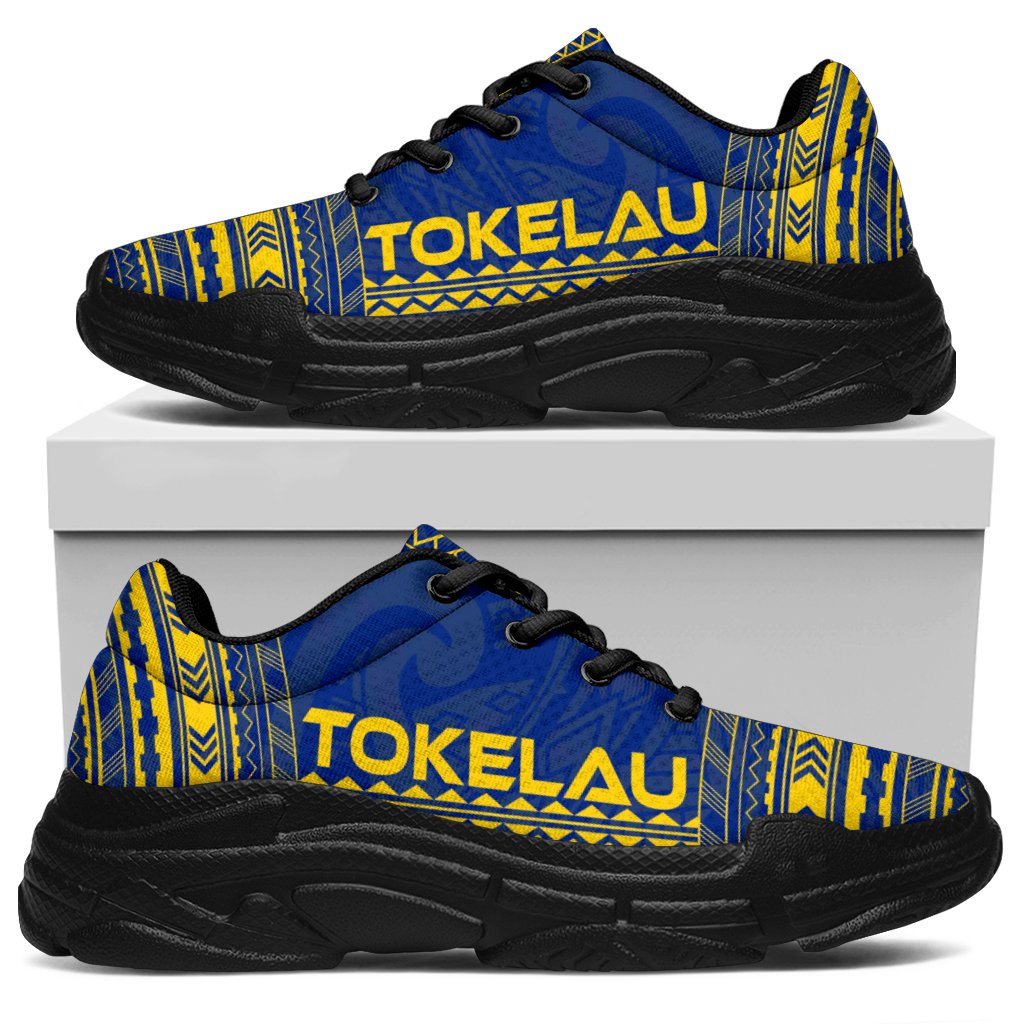 Tokelau Chunky Sneakers - Polynesian Chief Flag Version - Polynesian Pride