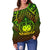 Polynesian Samoa Women's Off Shoulder Sweater - Reggae Vintage Polynesian Patterns - Polynesian Pride