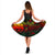 Federated States Of Micronesia Polynesian Midi Dress - Turtle Hibiscus Reggae - Polynesian Pride