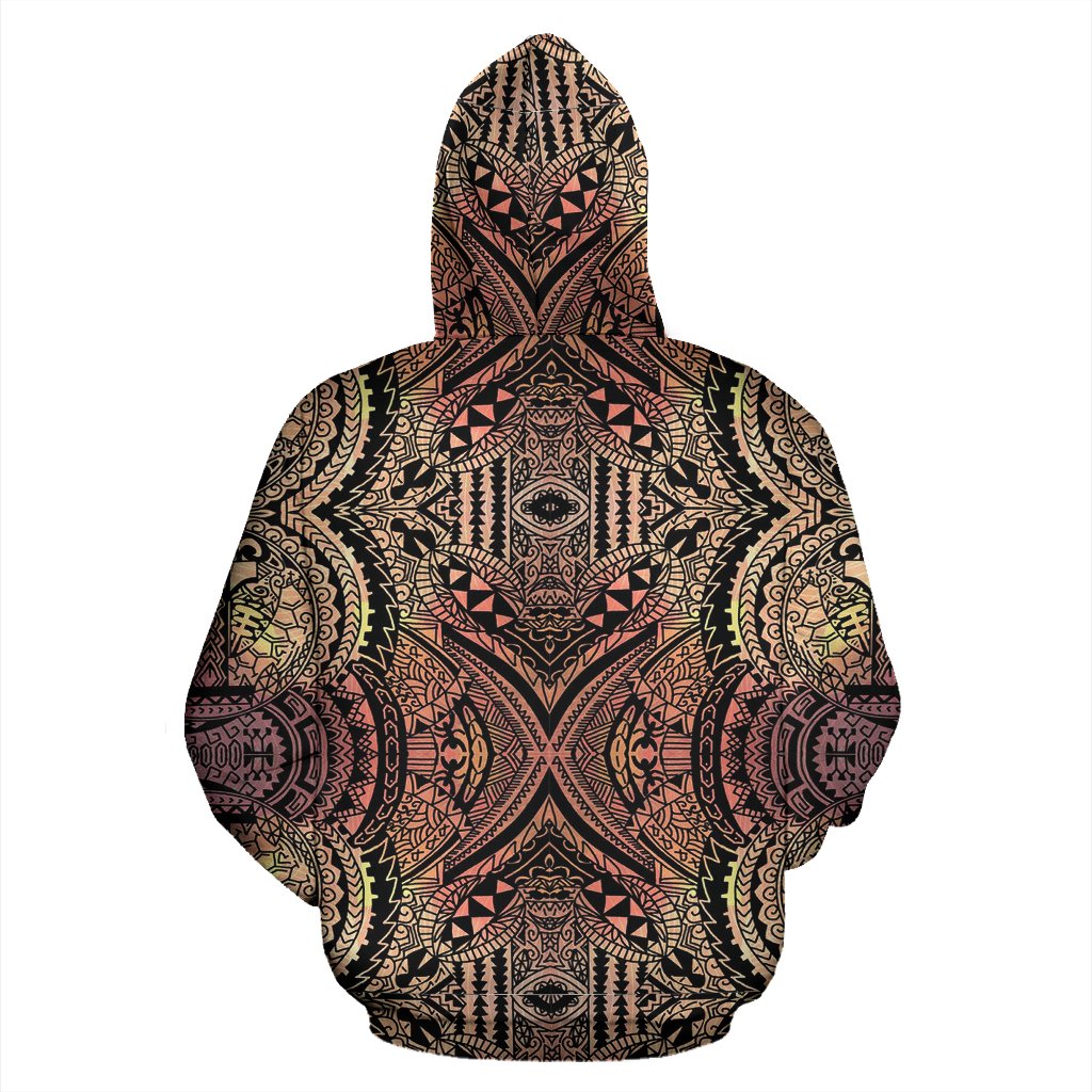 Polynesian Zip up Hoodie Tribal 01 - Polynesian Pride