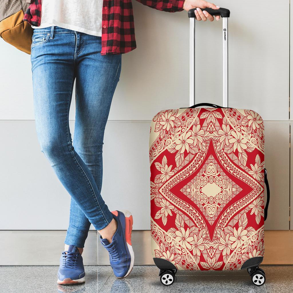 Polynesian Plumeria Mix Luggage Covers Black - Polynesian Pride