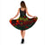 Tonga Polynesian Midi Dress - Turtle Hibiscus Reggae - Polynesian Pride