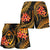 Guam Polynesian Women Shorts - Gold Plumeria - Polynesian Pride