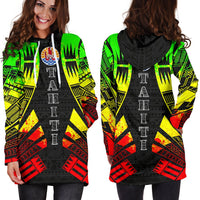 Tahiti Hoodie Dress - Polynesian Tattoo Reggae - Polynesian Pride