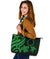 Cook Islands Leather Tote Bag - Green Tentacle Turtle - Polynesian Pride