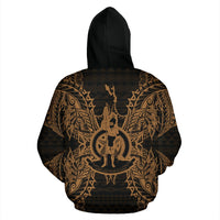 Vanuatu Polynesian ll Over Hoodie Map Gold - Polynesian Pride