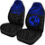 Tonga Custom Personalised Car Seat Covers - Tonga Blue Coat Of Arms Polynesian Tattoo - Polynesian Pride