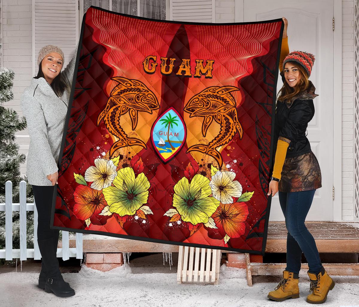 Guam Premium Quilt - Tribal Tuna Fish - Polynesian Pride