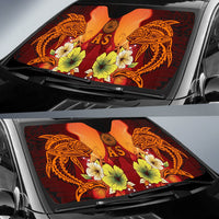 American Samoa Auto Sun Shade - Tribal Tuna Fish - Polynesian Pride