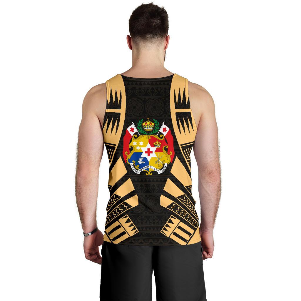 Tonga Men Tank Top - Polynesian Tattoo Gold - Polynesian Pride