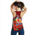 Tahiti Polynesian Women Racerback Tank - Hibiscus Coat of Arm Red - Polynesian Pride