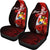 Tonga Polynesian Custom Personalised Car Seat Covers - Coat Of Arm With Hibiscus - Polynesian Pride