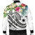 The Philippines Men's Bomber Jacket - Summer Plumeria (White) - Polynesian Pride