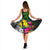 New Caledonia Midi Dress - Turtle Plumeria Banana Leaf - Polynesian Pride