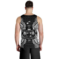 Fiji Polynesian Men Tank Top Map Black - Polynesian Pride
