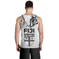 Fiji Rugby Men Tank Top Polynesian Waves Style - Polynesian Pride
