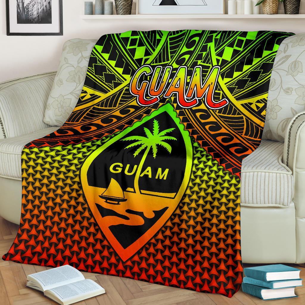 Polynesian Guam Premium Blanket - Reggae Vintage Polynesian Patterns - Polynesian Pride