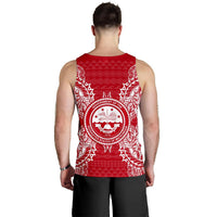 Federated States Of Micronesian Men Tank Top Map Red White - Polynesian Pride