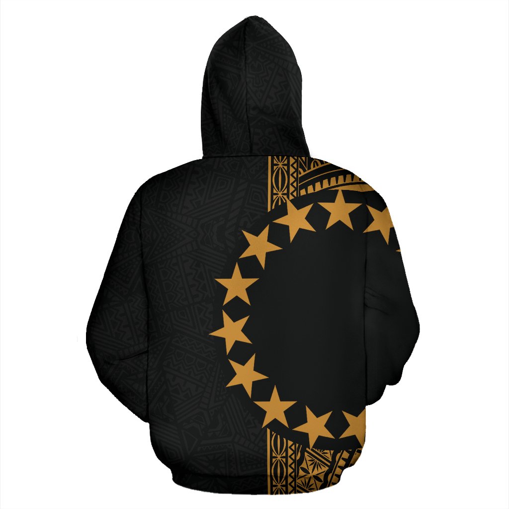 Cook Islands Polynesian Hoodie Line Gold - Polynesian Pride