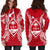 Guam Polynesian Hoodie Dress Map Red White - Polynesian Pride