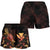 Hawaii Polynesian Women's Shorts - Turtle With Blooming Hibiscus Gold - Polynesian Pride