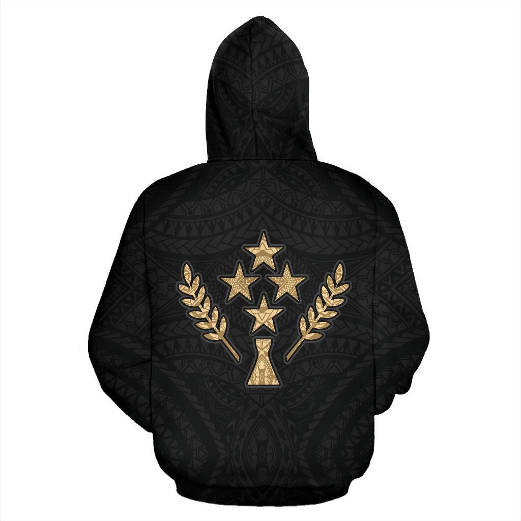 Kosrae Hoodie Micronesia Kosraean Warrior Gold - Polynesian Pride