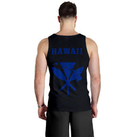 Hawaii Kakau Polynesian Kanaka Map Men's Tank Top - Blue - Polynesian Pride