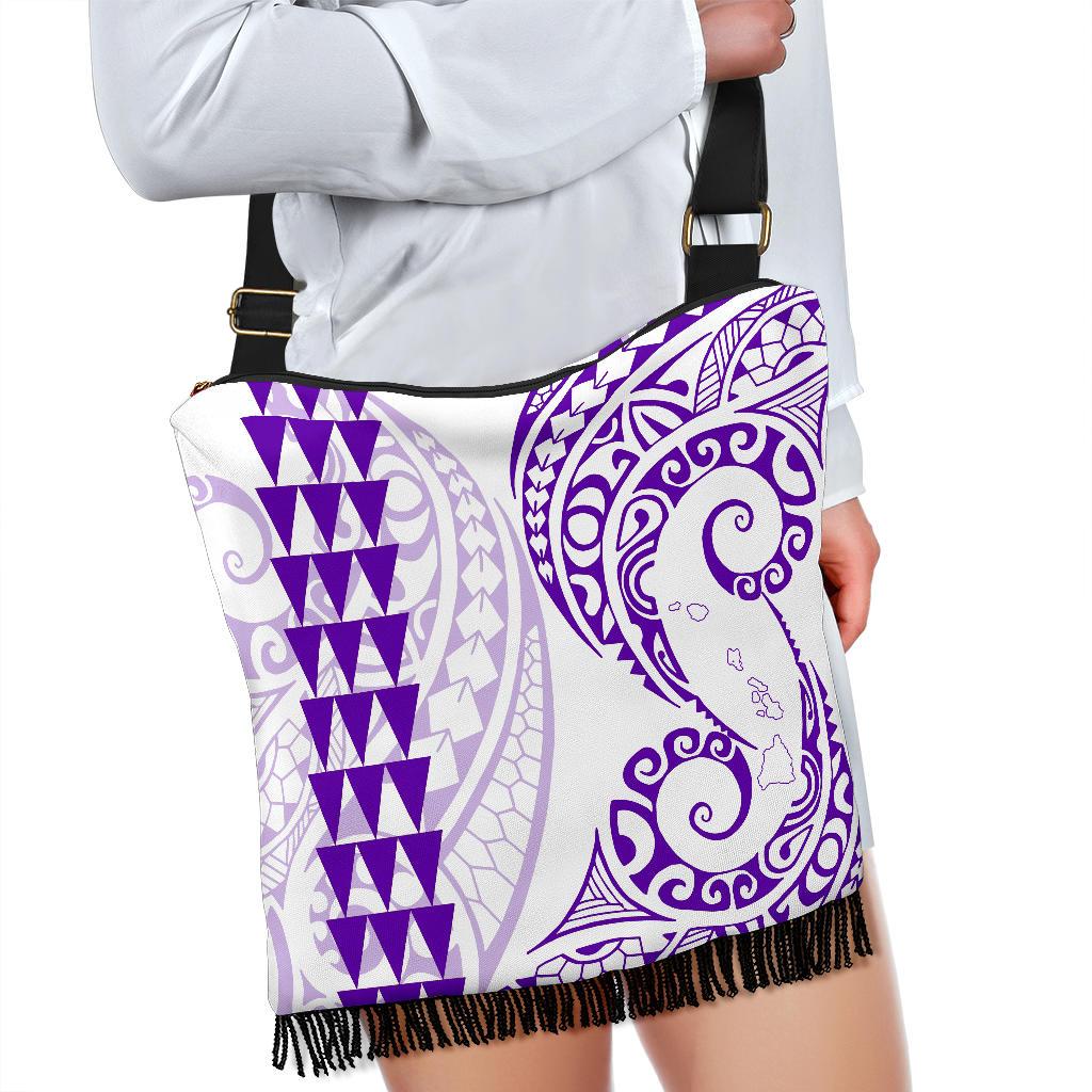 Hawaii Polynesian Crossbody Boho Handbag Purple - Polynesian Pride