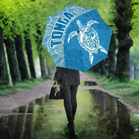 Tonga Umbrella Turtle Mermaid Polynesian Pattern White Blue Umbrella - TH0 One Size Blue - Polynesian Pride